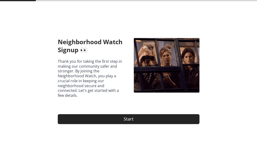 Neighborhood Watch Signup Form template preview