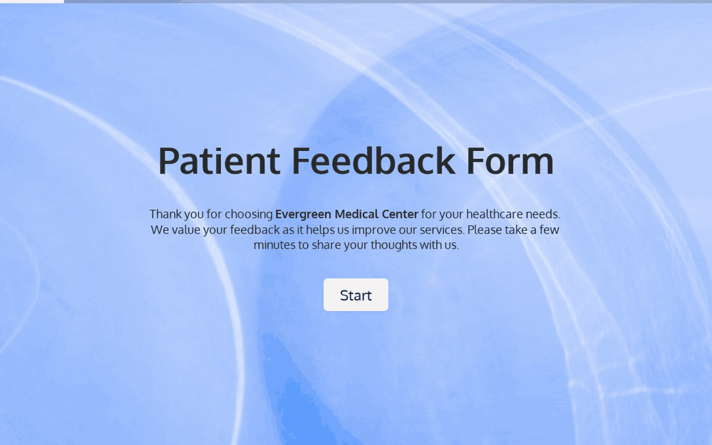 Patient Feedback Form template preview