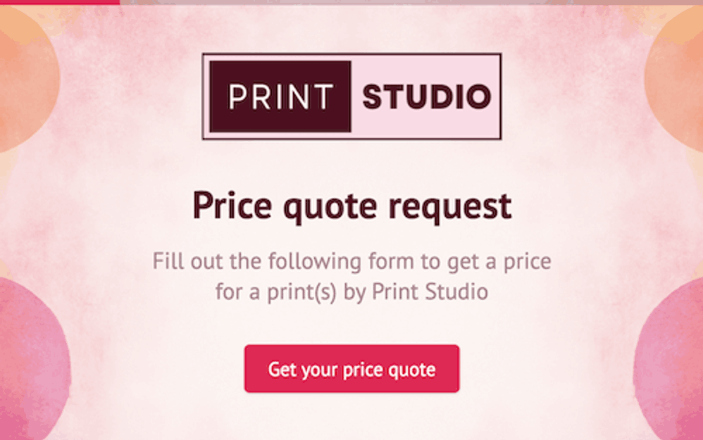 Price quote request template preview