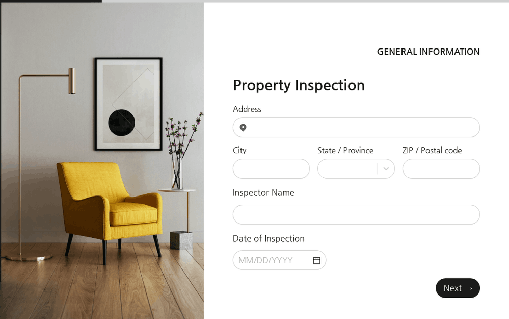 Property Inspection Form template preview