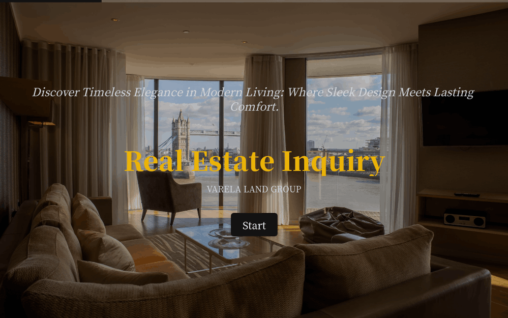 Real Estate Inquiry Form template preview