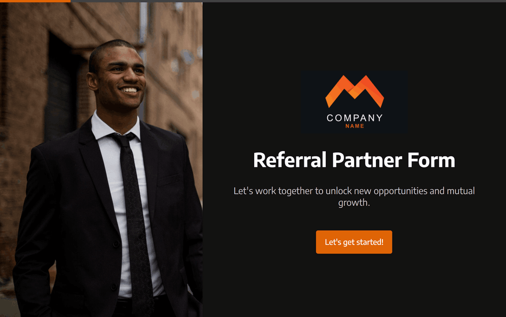Referral Partner Form template preview
