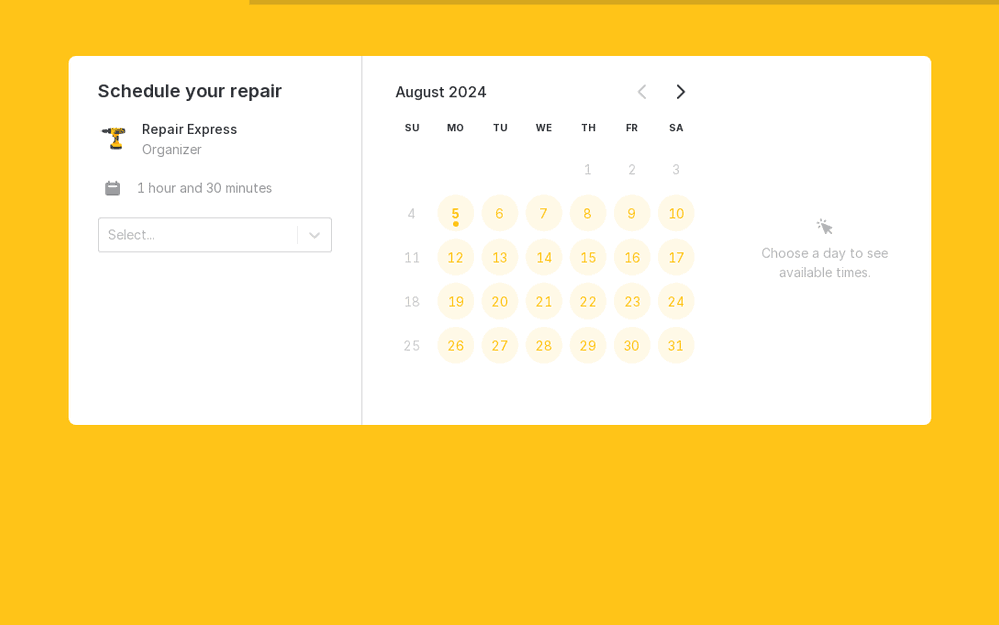 Modèle de formulaire de demande de réparation template preview