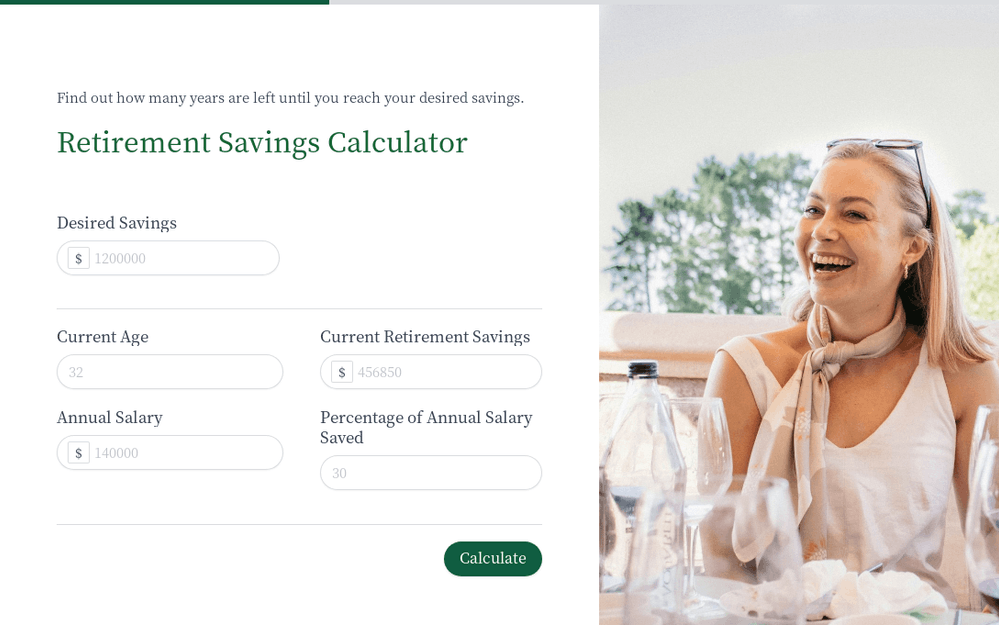 Retirement Savings Calculator template preview