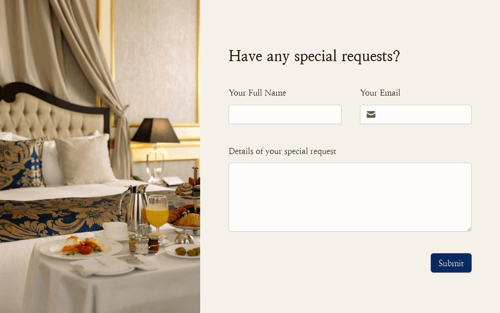 Special Request Form template preview