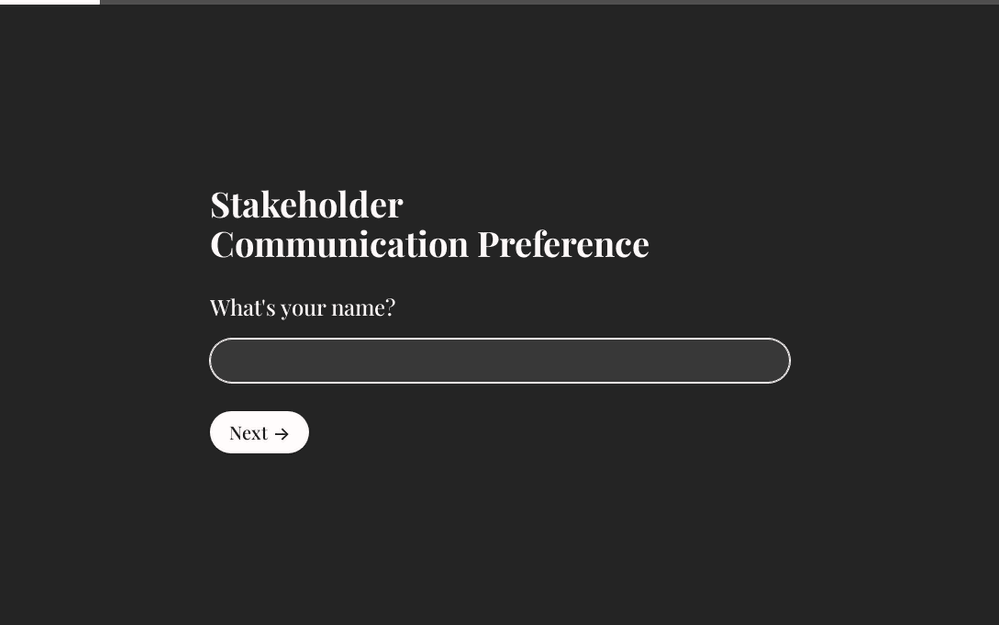 Stakeholder Communication Preference Form template preview