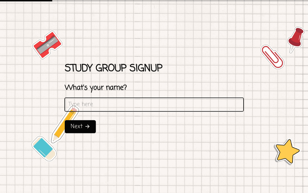Study Group Signup Form template preview