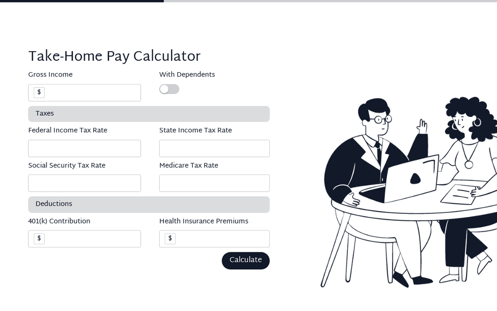 Take-Home Pay Calculator template preview
