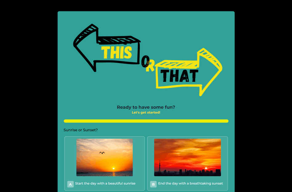 This or That Quiz template preview