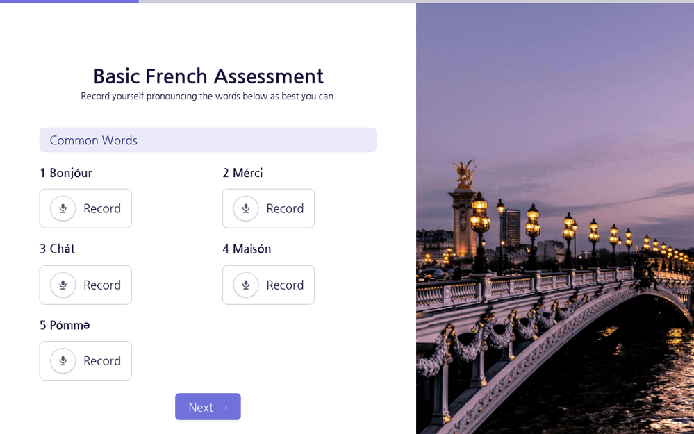 Verbal Language Assessment template preview