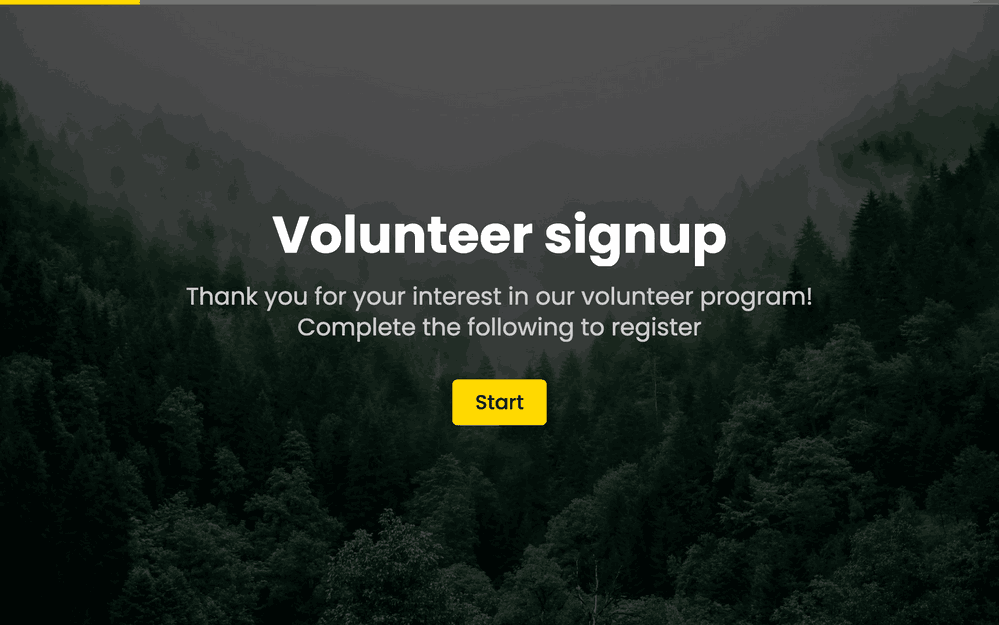 Volunteer Signup Form template preview