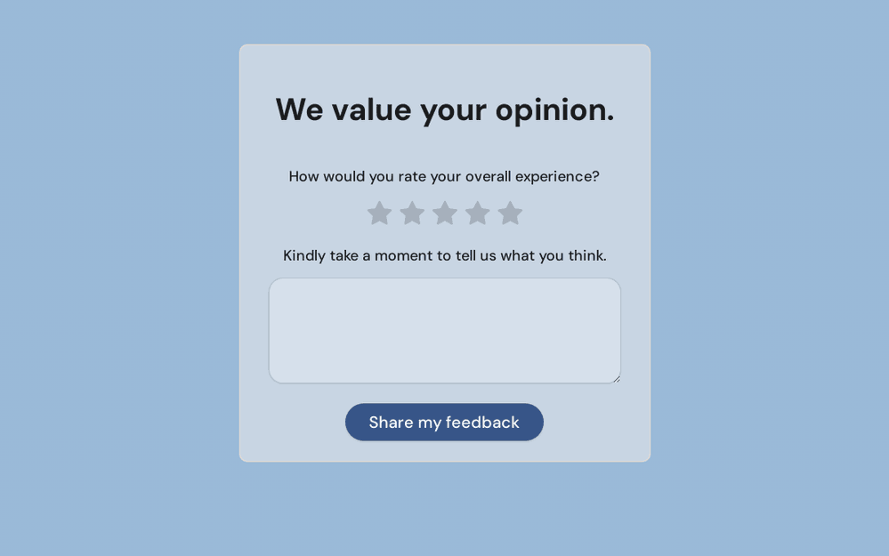 Website Feedback Form template preview