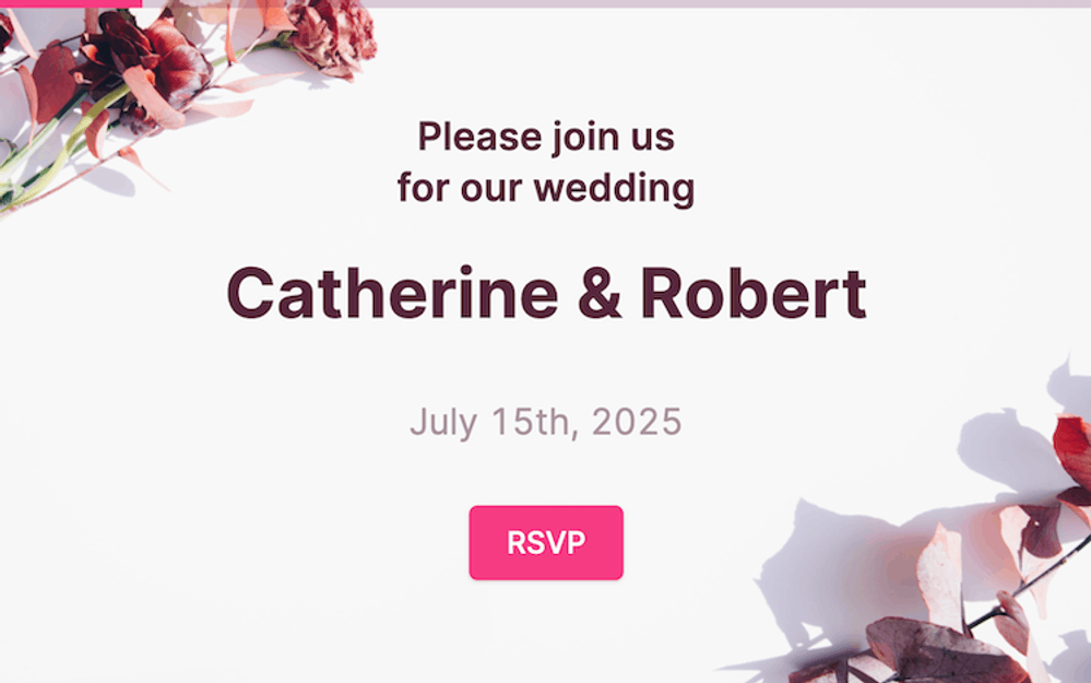 Wedding RSVP Form template preview