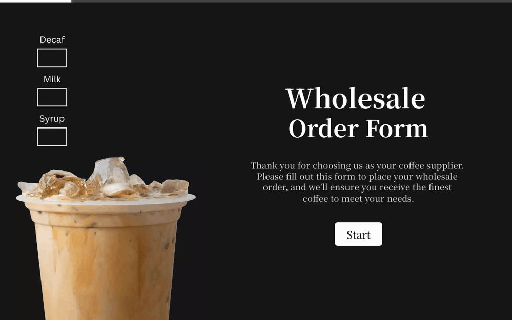 Wholesale Order Form Template template preview