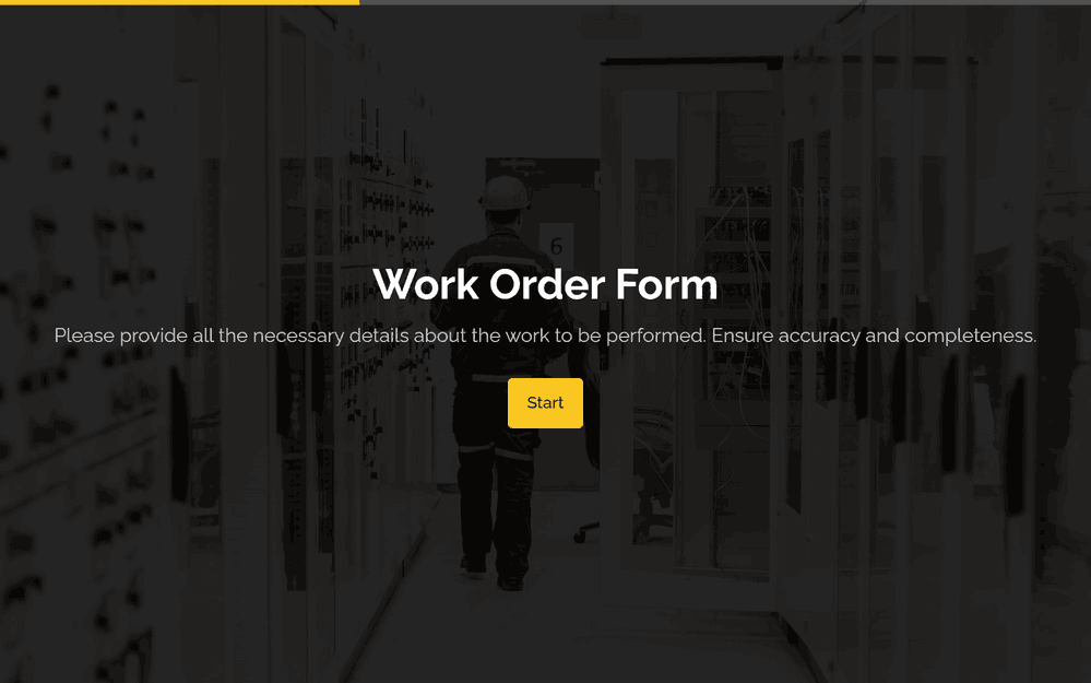 Work Order Form template preview