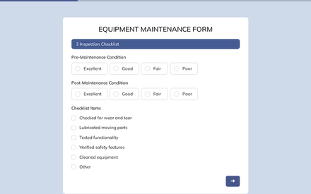 Inspection form page preview