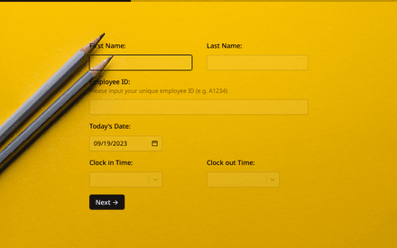 Employee's Details form page preview