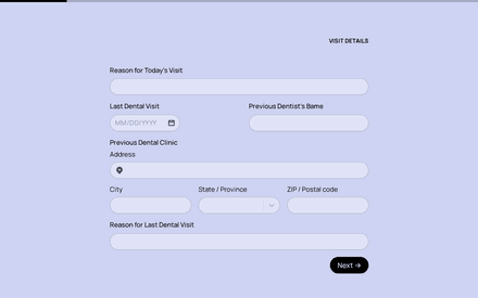 Visit form page preview