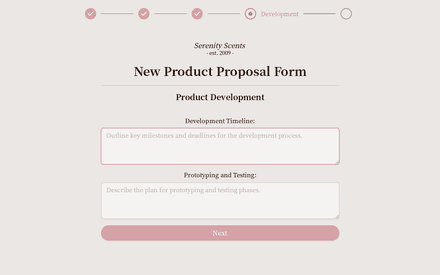 Development form page preview