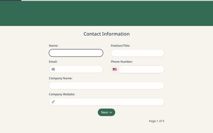 Contact form page preview
