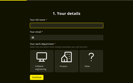Employee identification form page preview