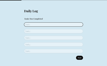 Tasks form page preview