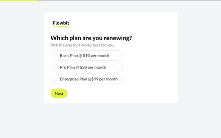 Plan form page preview