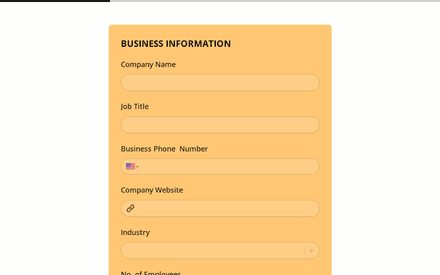 Business form page preview