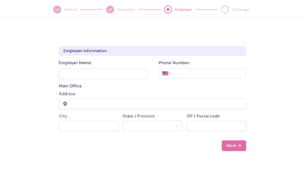 Employer form page preview