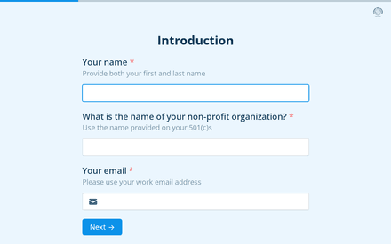 Introduction form page preview