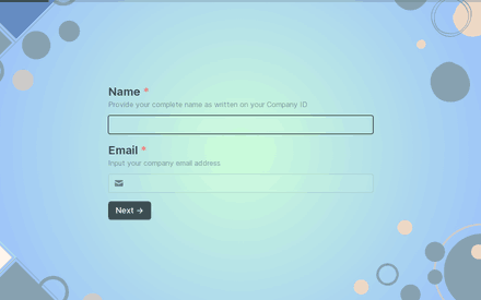 Personal Information form page preview