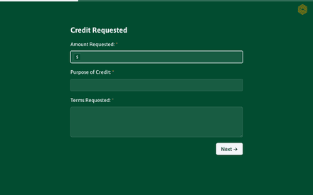 Credit form page preview