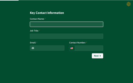 Key Contact form page preview