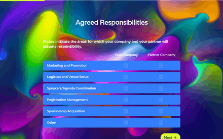 Responsibilities form page preview
