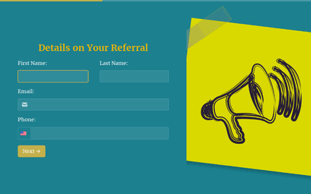 Referral's Details form page preview