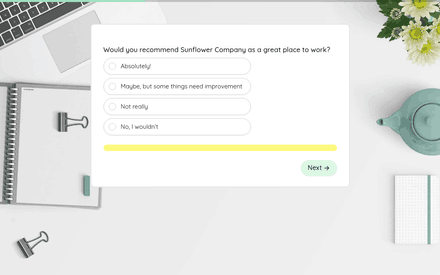 Recommendation form page preview