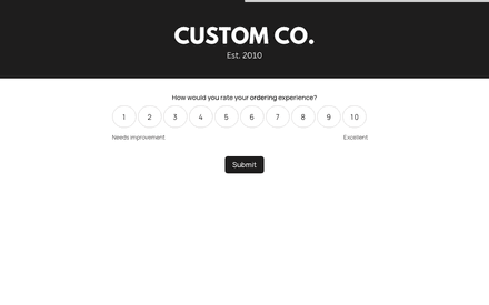 Rating form page preview