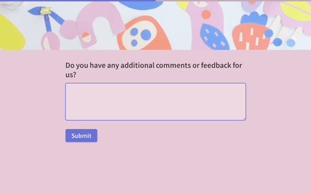 Comments form page preview
