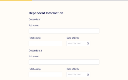 Dependent form page preview