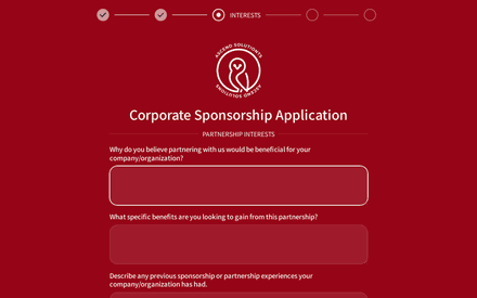 Partnership form page preview