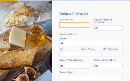 Business form page preview
