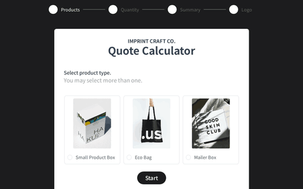 Product form page preview