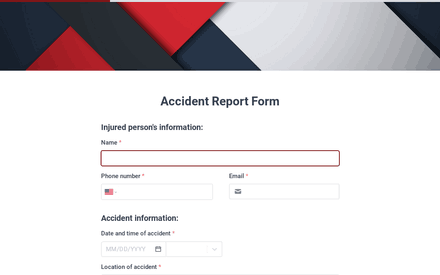 Report form page preview