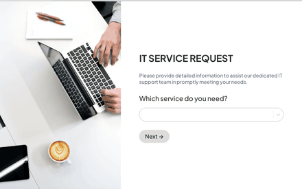 Service form page preview