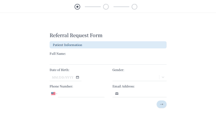 Patient form page preview