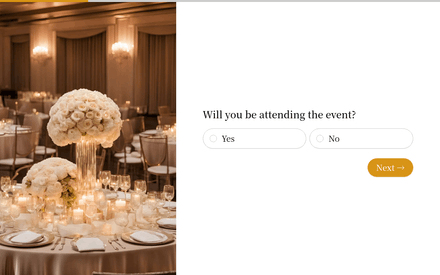 RSVP form page preview