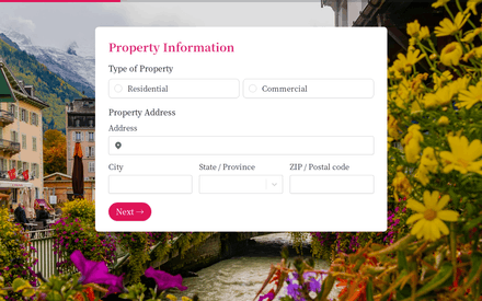 Property form page preview
