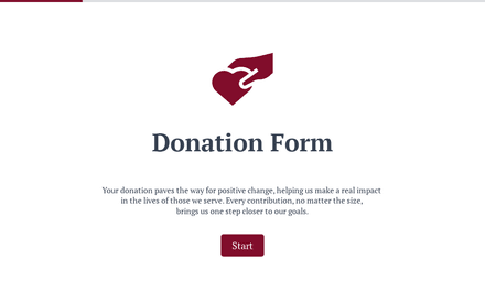 Donation Form form page preview