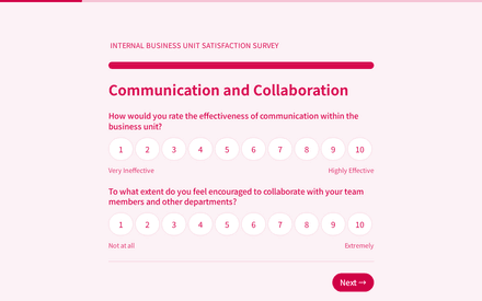 Communication form page preview