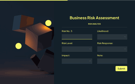 Risk 3 form page preview